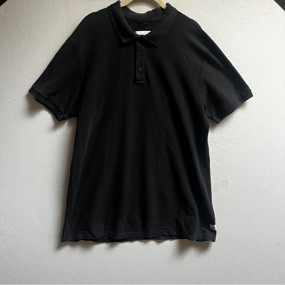Reigning Champ Jersey Polo Shirt - Men's XL Black